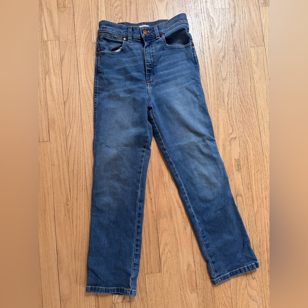 Wrangler Heritage Fit Blue Denim Jeans - women’s high rise straight crop size 28